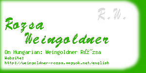 rozsa weingoldner business card